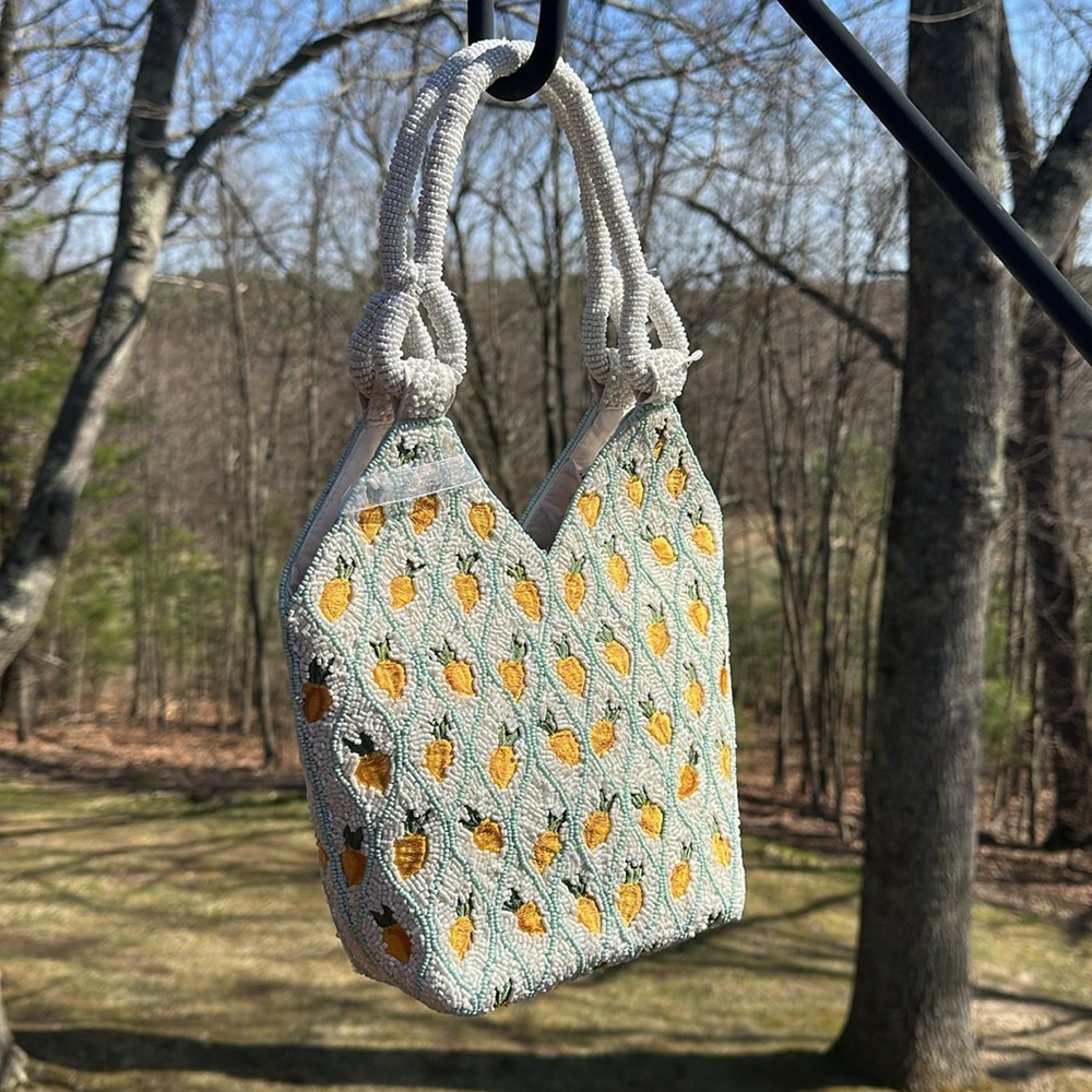 NWT Viral lemon beaded bag